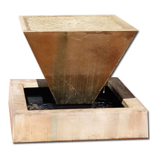 Small Oblique Outdoor Fountain - Outdoor Art Pros