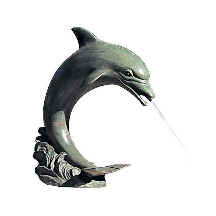 Brass Baron Large Single Dolphin Garden Accent and Pool Statuary - Brass Baron - Outdoor Art Pros