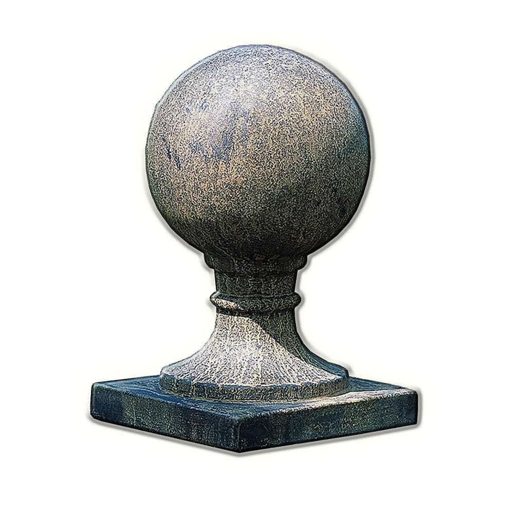 Sphere Round Base Small Cast Stone Garden Statue - Outdoor Art Pros