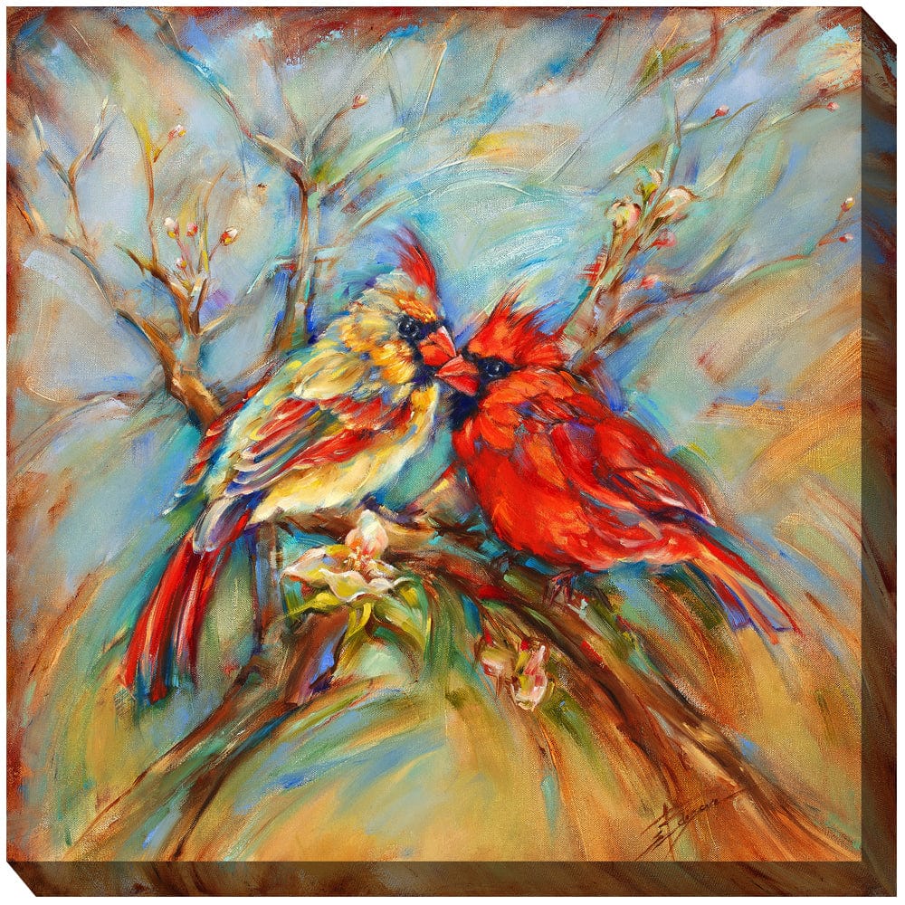 Spring Cardinals Outdoor Art  - Outdoor Art Pros