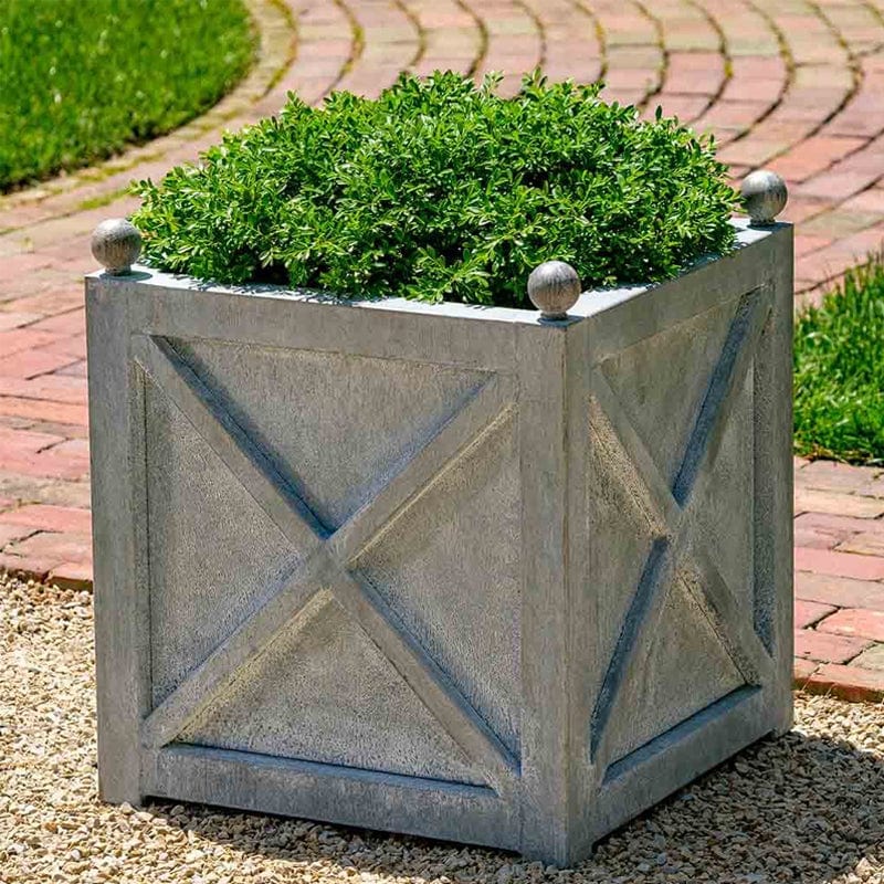 Square Villandry Large Planter - Zinc - Outdoor Art Pros