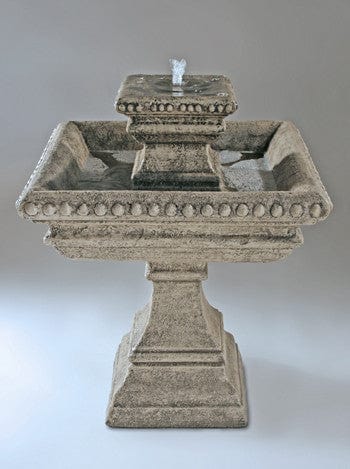 Square Antiqua Garden Fountain - Fountains - Outdoor Art Pros
