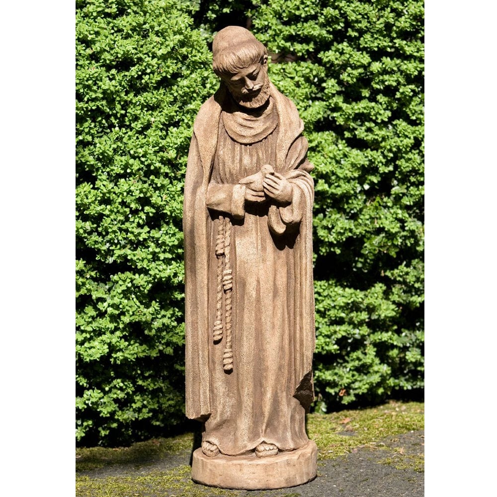 St. Francis with Baby Bird Statue - Outdoor Art Pros