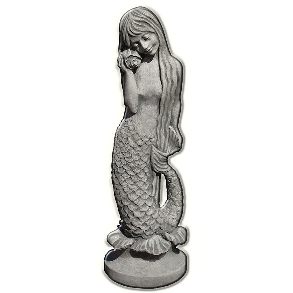 Standing Mermaid Cast Stone Garden Statue - Outdoor Art Pros