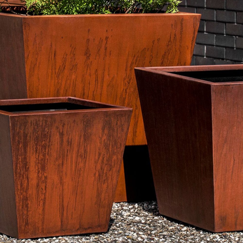 Steel Tapered Planter -Set of 3 - Outdoor Art Pros
