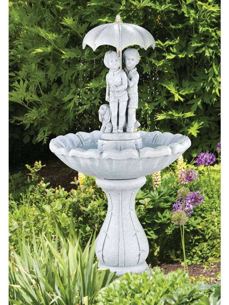 Summer Showers Pedestal Garden Fountain - Outdoor Art Pros