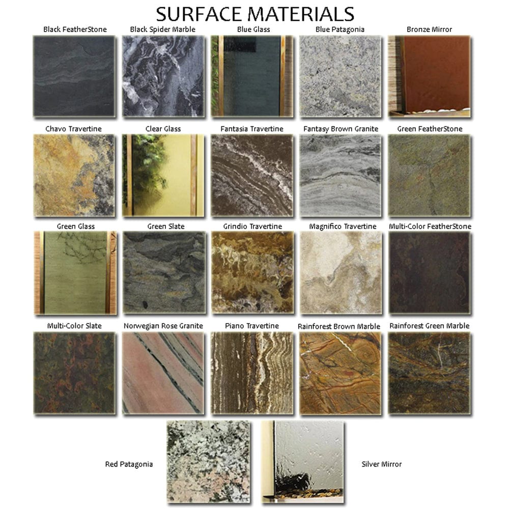 Adagio Water Features Surface Materials - Outdoor Art Pros