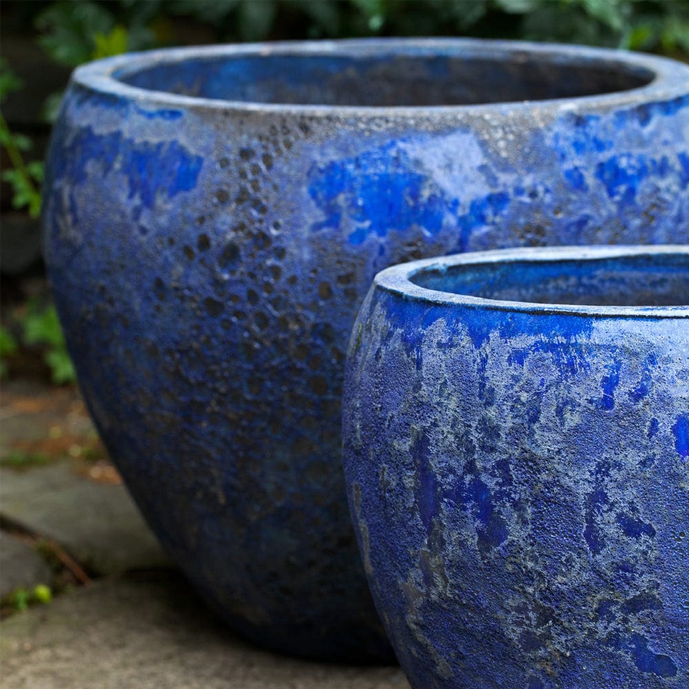 Symi Planter Set of 3 in Angkor Blue - Outdoor Art Pros