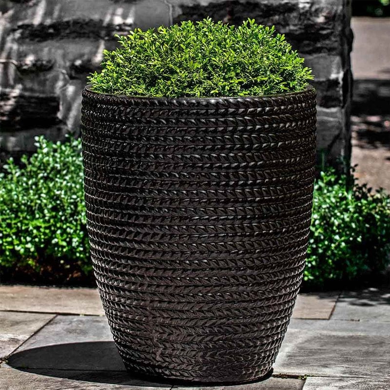 Tall Sisal Weave Planter Set of 3 in Cola - Outdoor Art Pros