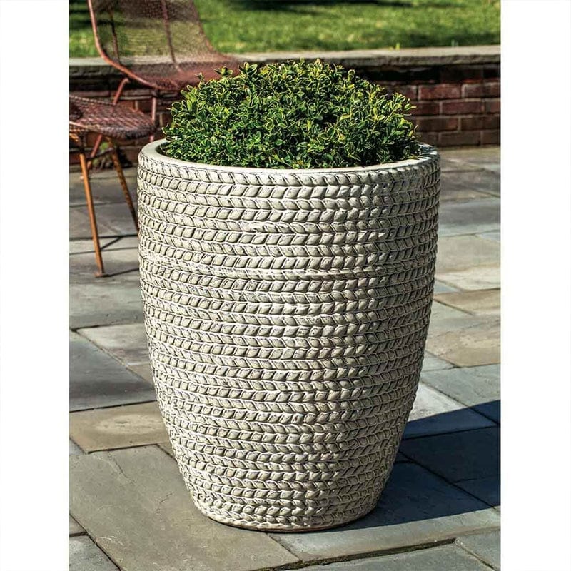 Tall Sisal Weave Planter Set of 3 in Ctream - Outdoor Art Pros