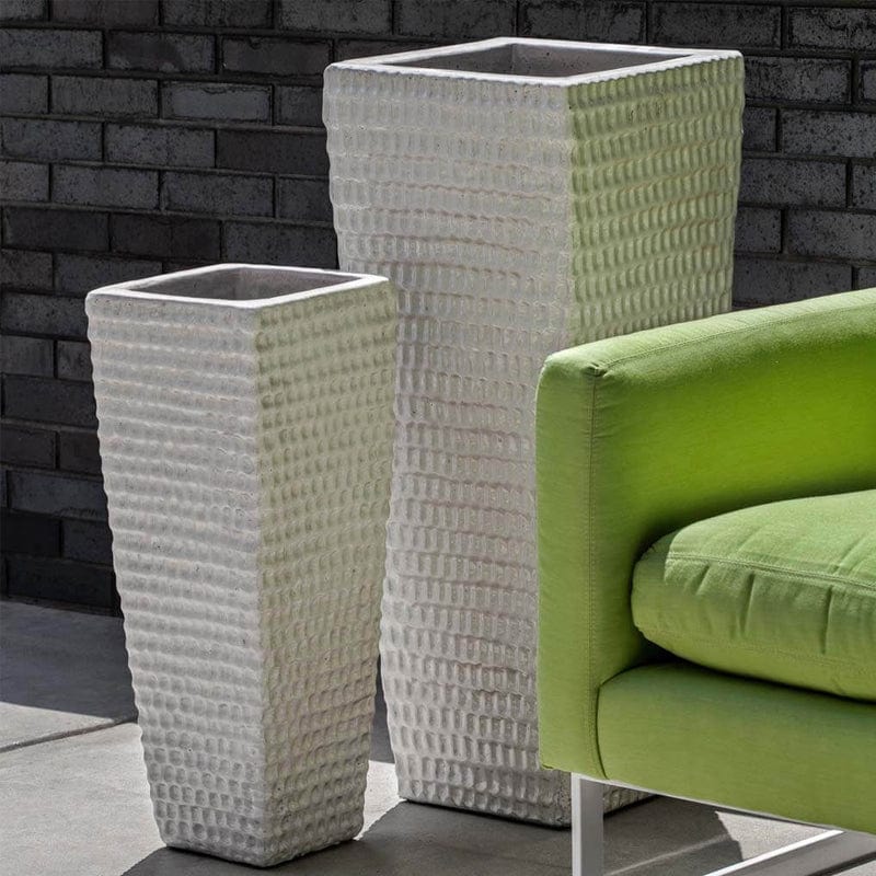 Tall Square Dimple Planter Nested Set of 2 | Glazed Collection