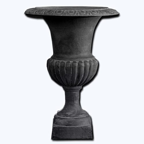 Tall Wickford Iron Urn Planter in Lead - Outdoor Art Pros