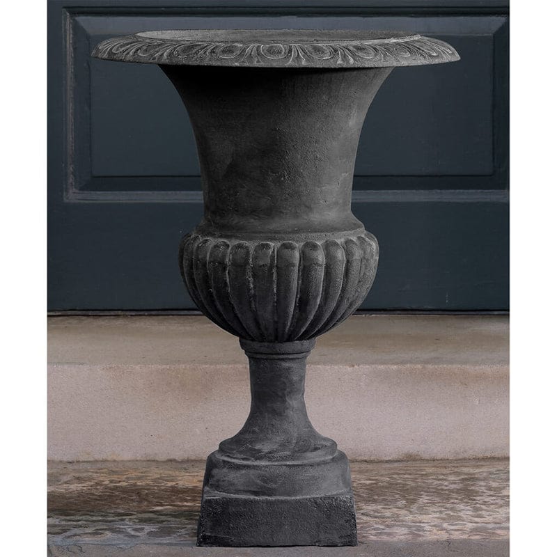 Tall Wickford Iron Urn Planter in Lead - Outdoor Art Pros