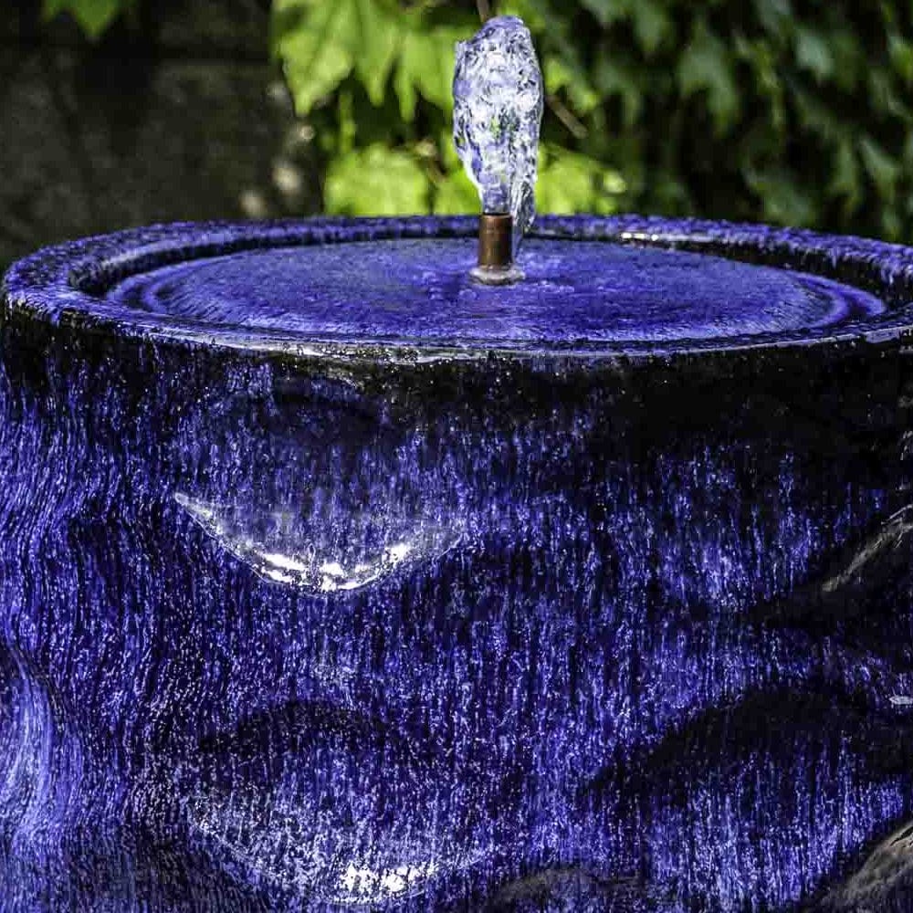 Tall Rumba Fountain - Riviera Blue - Outdoor Art Pros