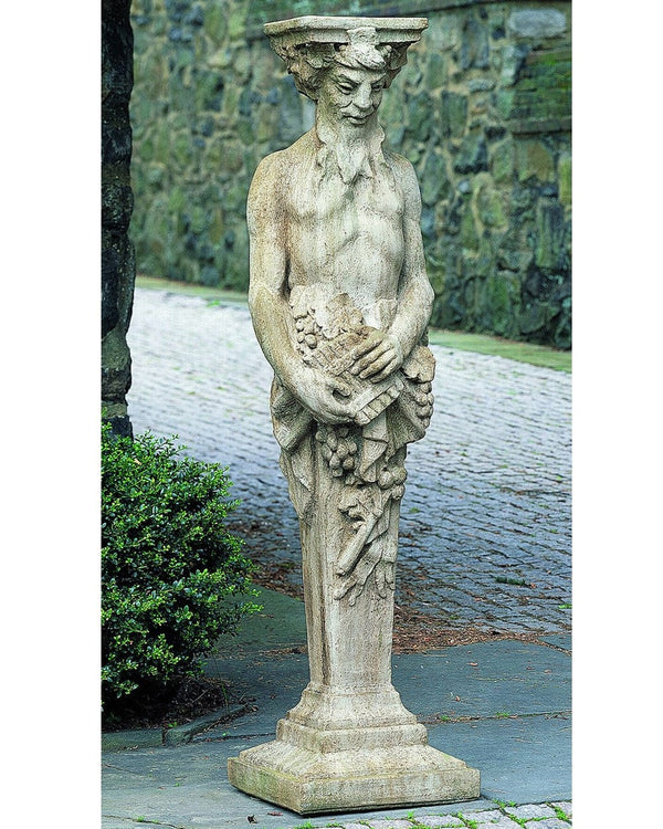 Tall Satyr Cast Stone Garden Statue - Outdoor Art Pros