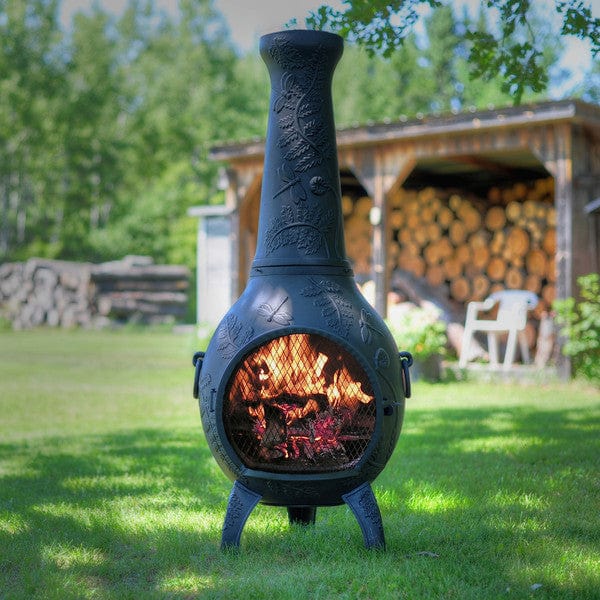 The Blue Rooster Dragonfly Chiminea