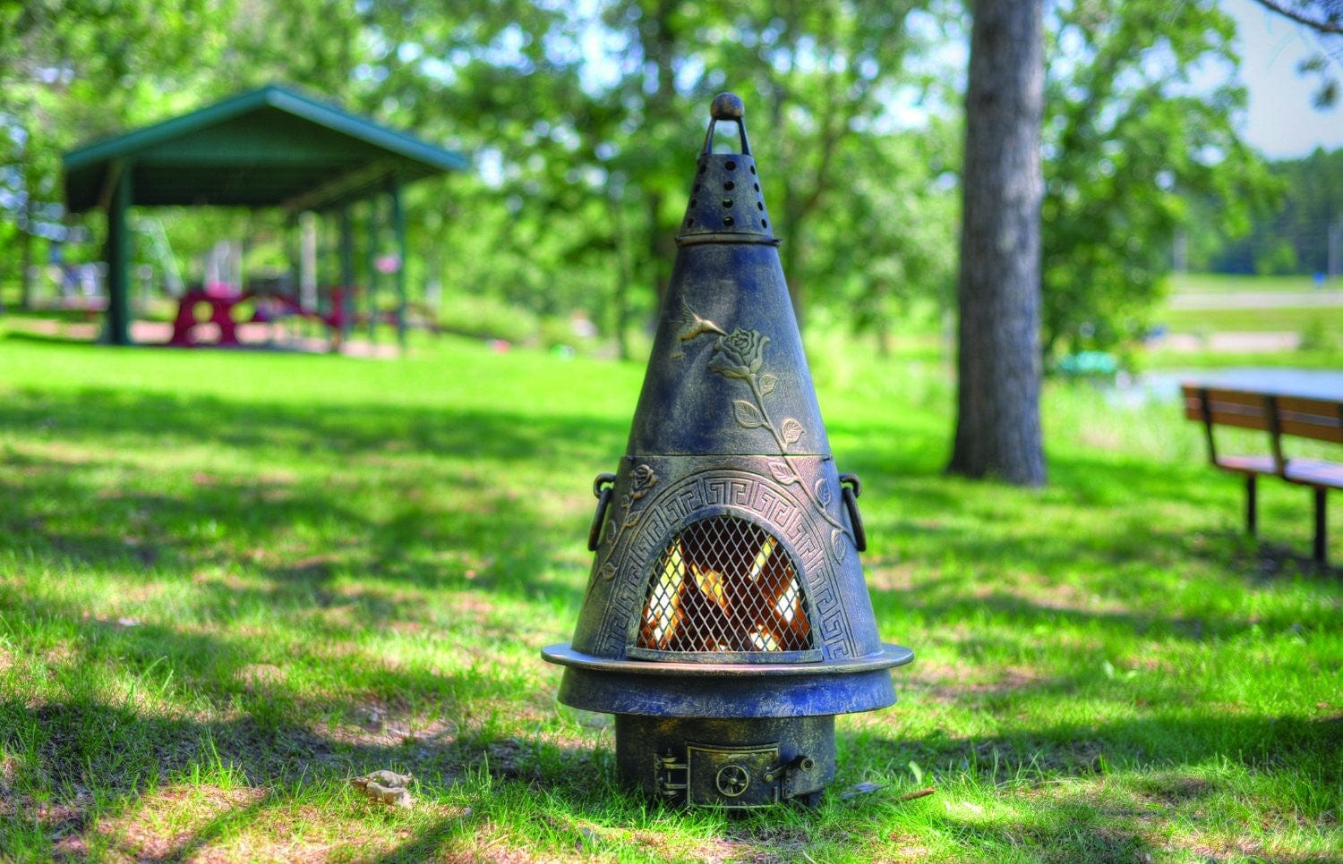 The Blue Rooster Garden Chiminea