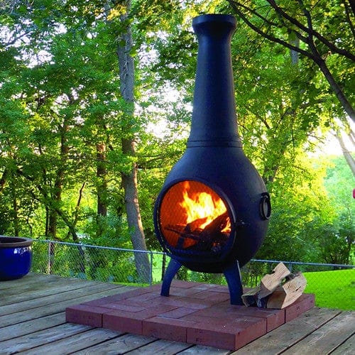 The Blue Rooster Prairie Chiminea