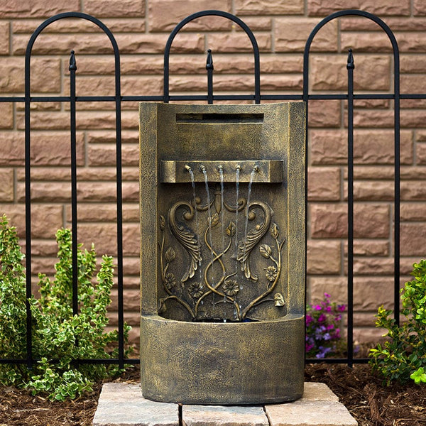 The Tuscany 26" Floor/Wall Fountain - Outdoor Art Pros
