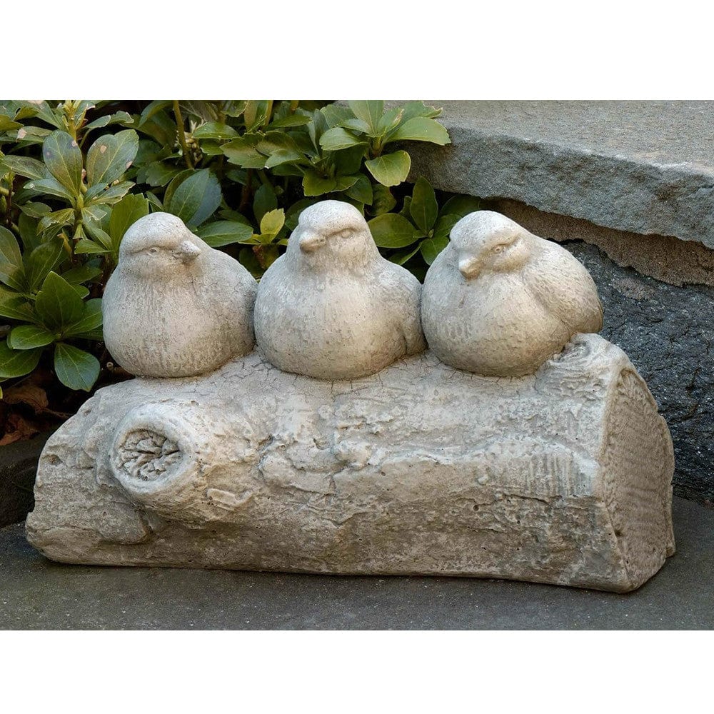 Three's a Crowd Cast Stone Garden Statue | Bird Statue