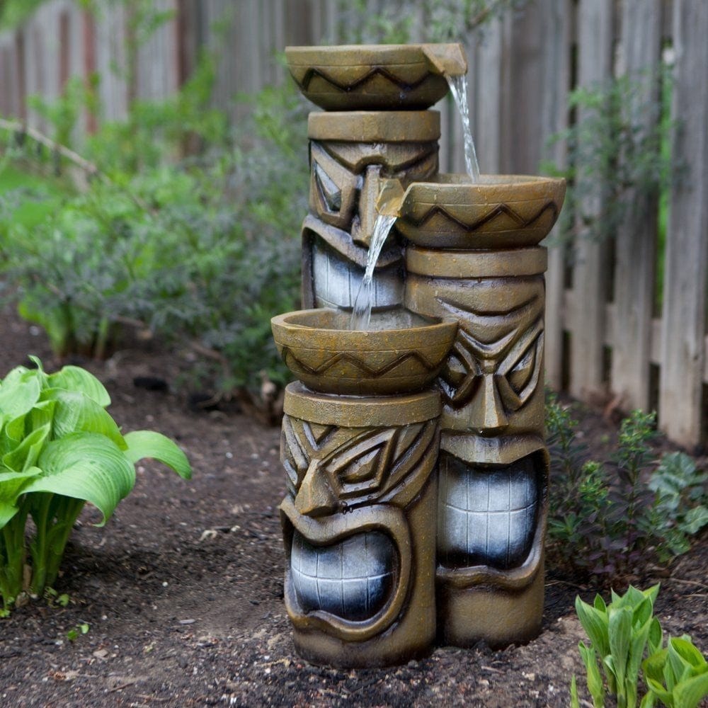 Tiki Tiered Fountain - Outdoor Art Pros