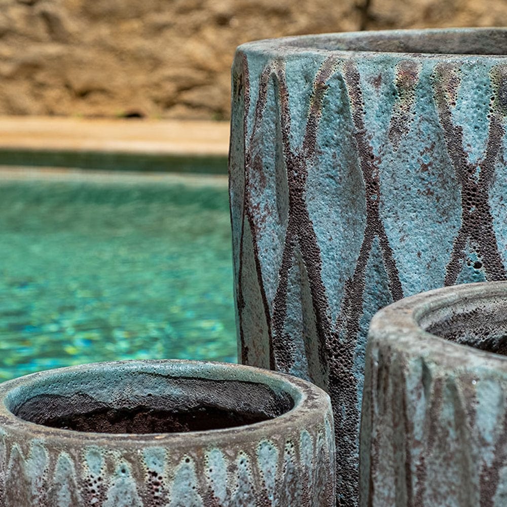 Tortona Planter Nested Set of 3 | Glazed and Terra Cotta Collection