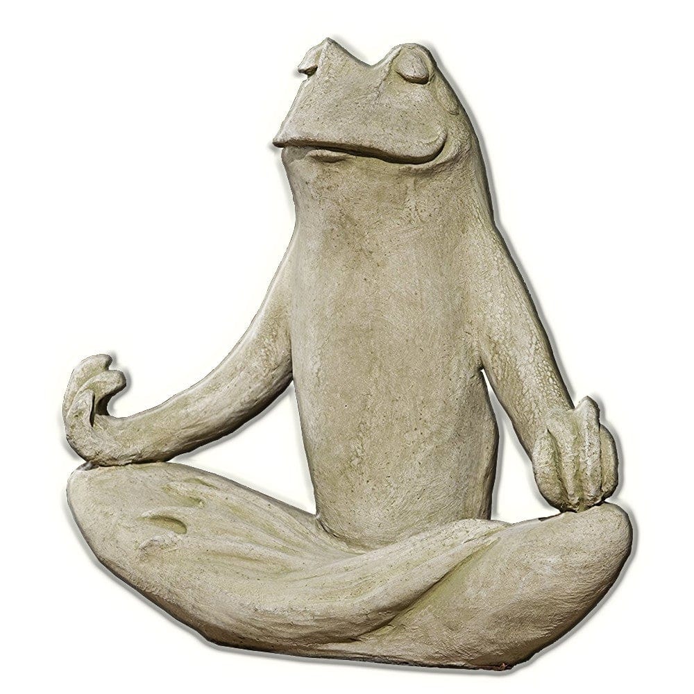 Totally Zen Frog Cast Stone Garden Statue - Outdoor Art Pros