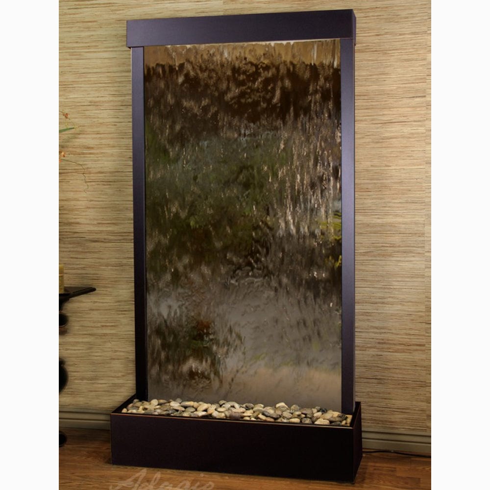ranquil River (Flush Mounted Towards Rear Of The Base) - Silver Mirror - Blackened Copper - White