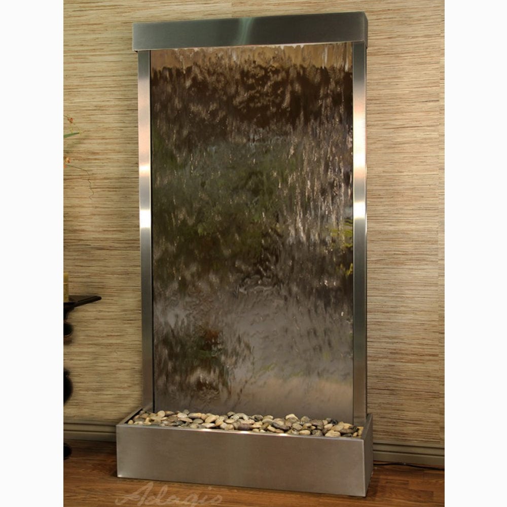 Tranquil River (Flush Mounted Towards Rear Of The Base) - Bronze Mirror - Stainless Steel - White - Outdoor Art Pros