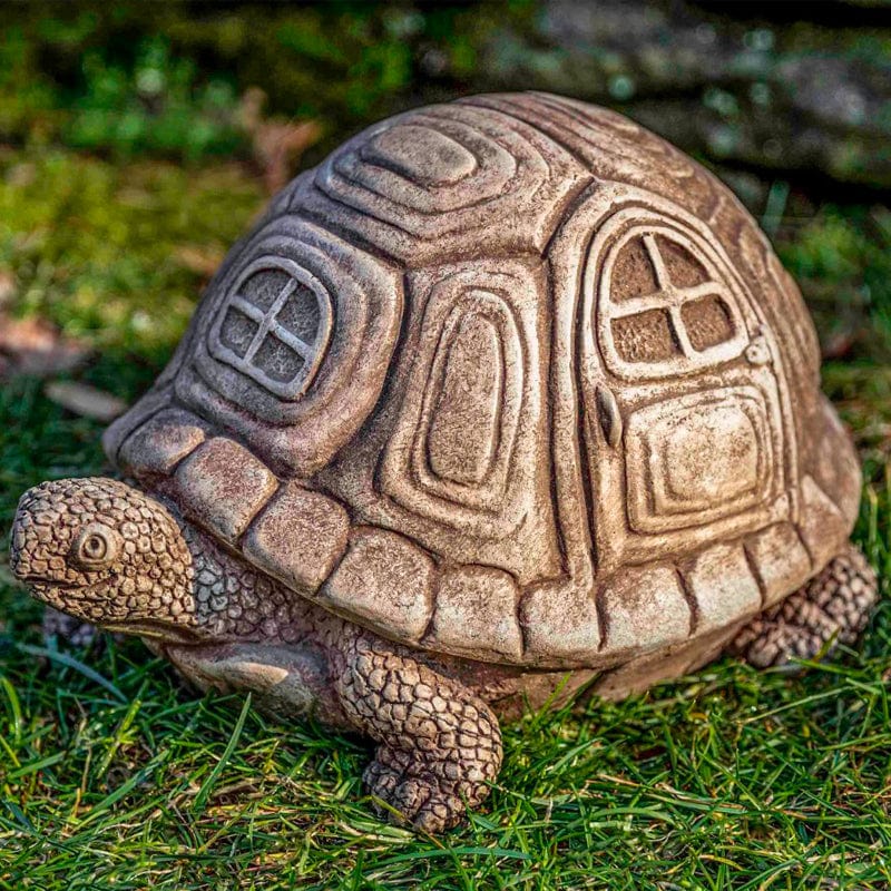 Travelling Turtle Cast Stone Garden Statue - Outdoor Art Pros
