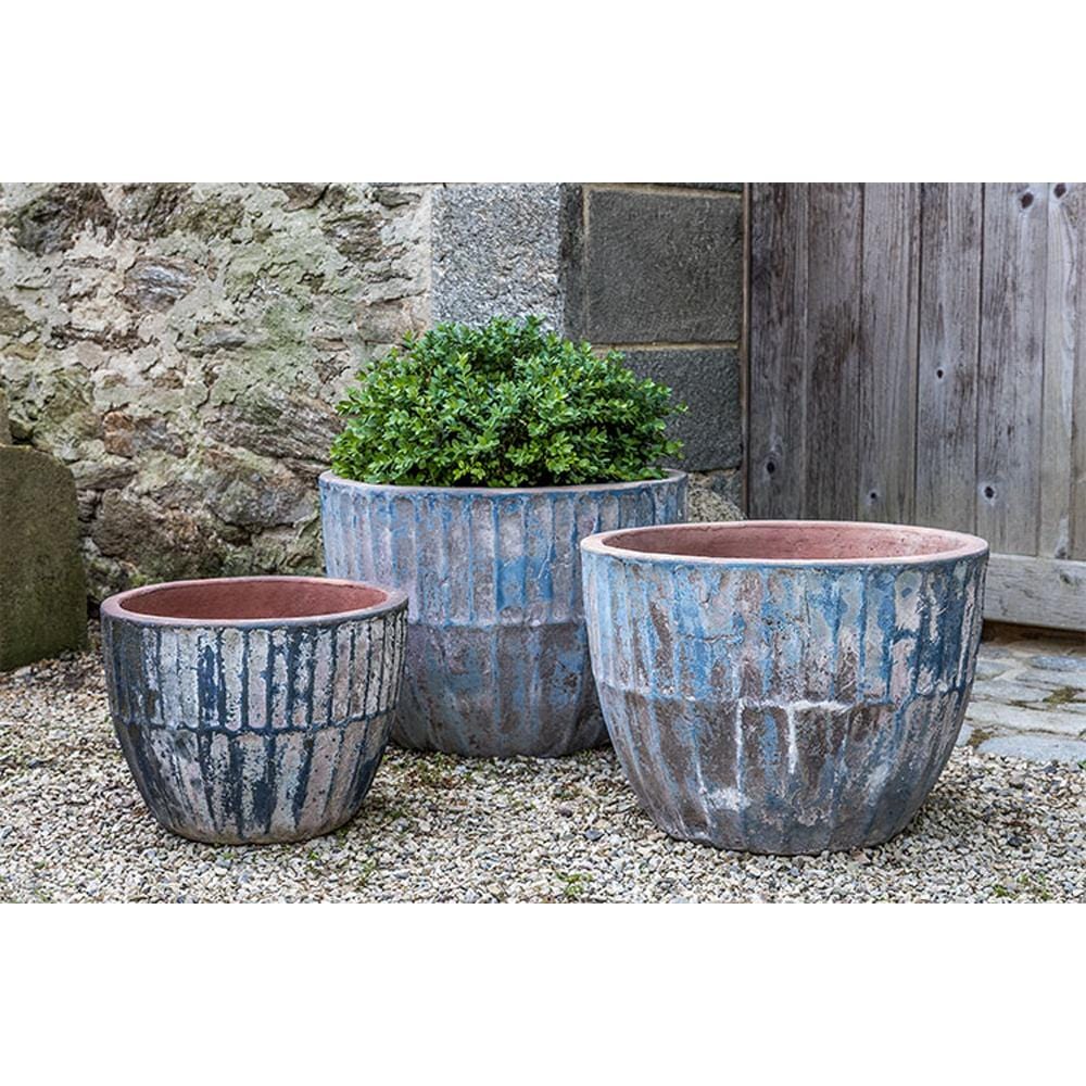 Velia Vicolo Planter Set of 3 in Vicolo Mare  - Outdoor Art Pros