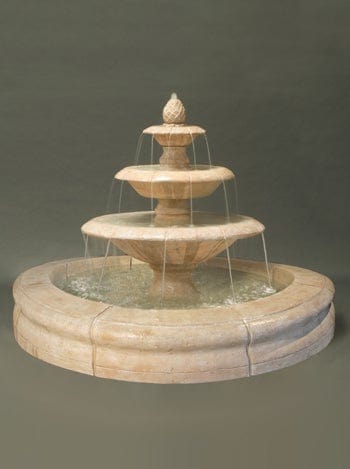Venetian Fountain with Fiore Pond - Gray - Outdoor Art Pros