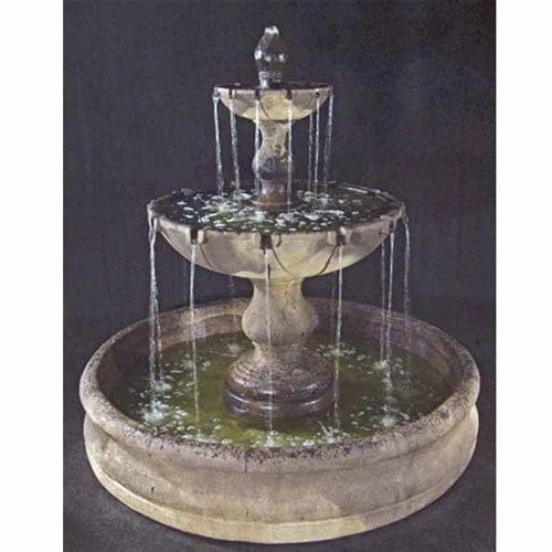 Vicenza Tiered Outdoor Fountain with Basin - Outdoor Art Pros