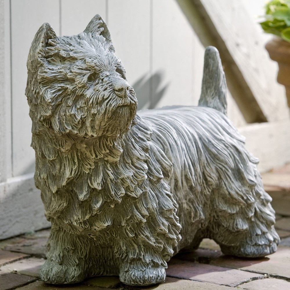 Westie Cast Stone Garden Statue - Outdoor Art Pros