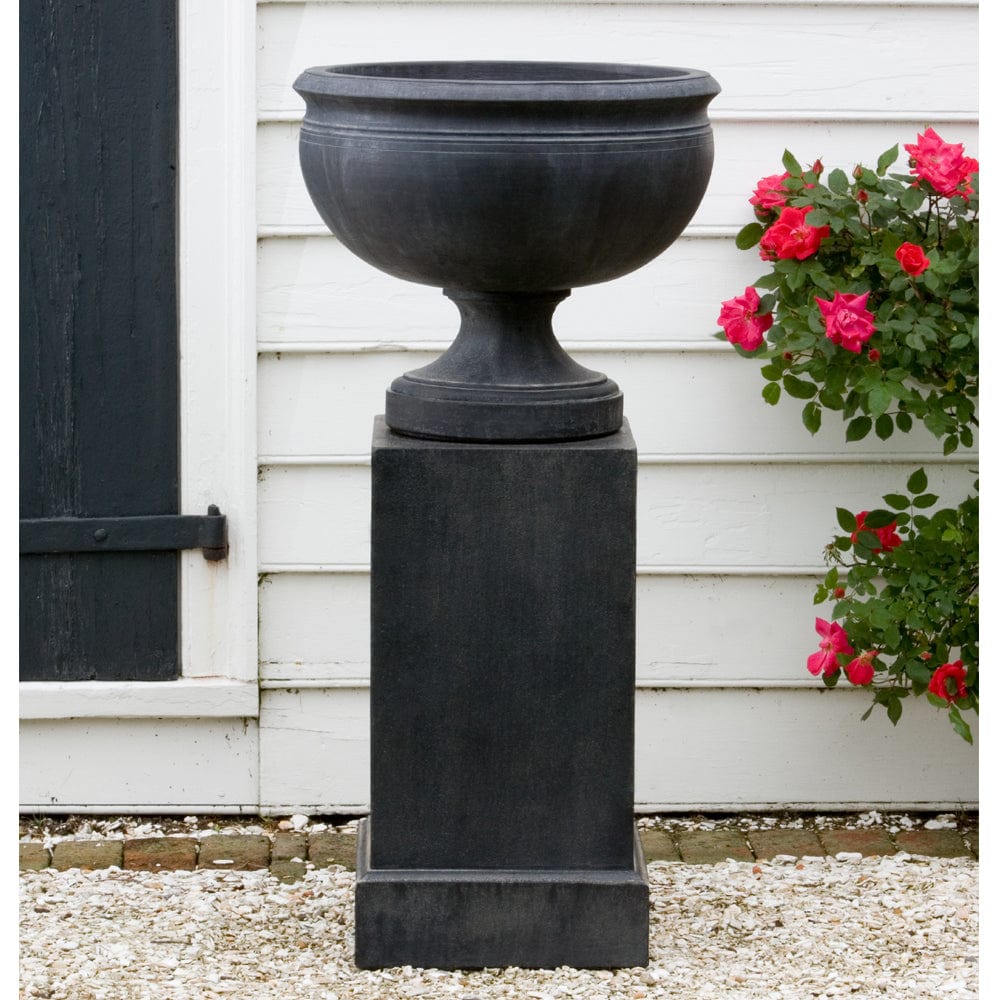 Williamsburg Plantation Urn on Classic Tall Pedestal - Outdoor Art Pros