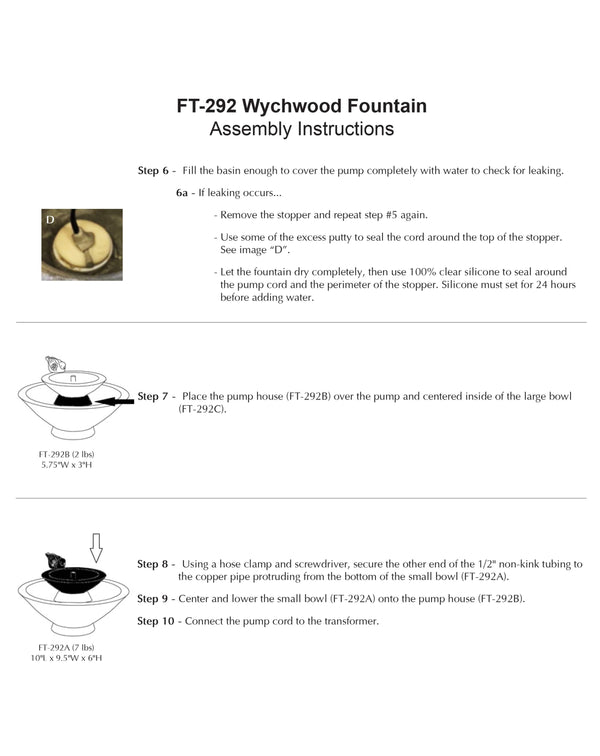 Wychwood Bird Garden Fountain