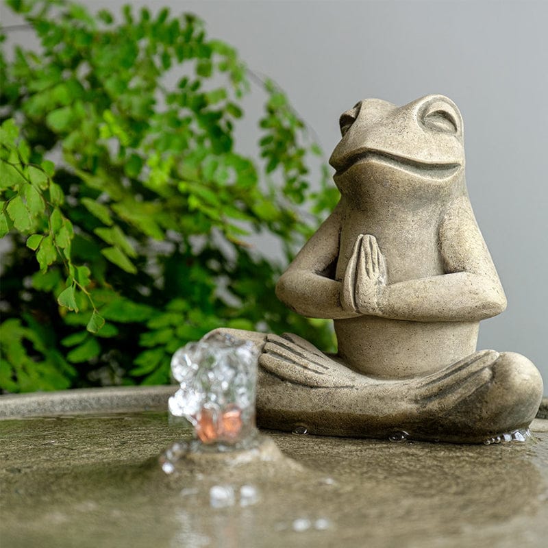 Yoga Frog Fountain - Outdoor Art Pros