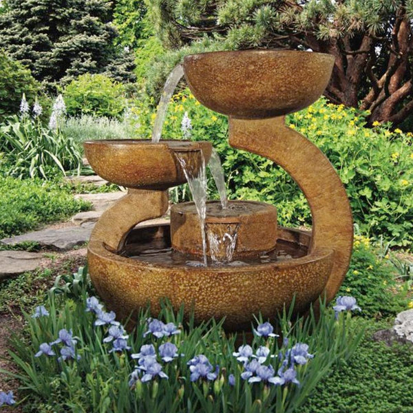 Zen Three Bowl Fountain - Outdoor Art Pros
