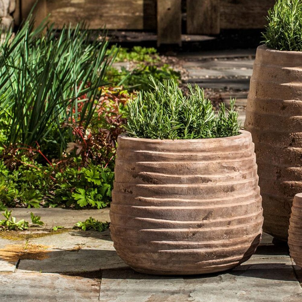 Ipanema Planter Set of Three in Antico Terra Cotta - Outdoor Art Pros