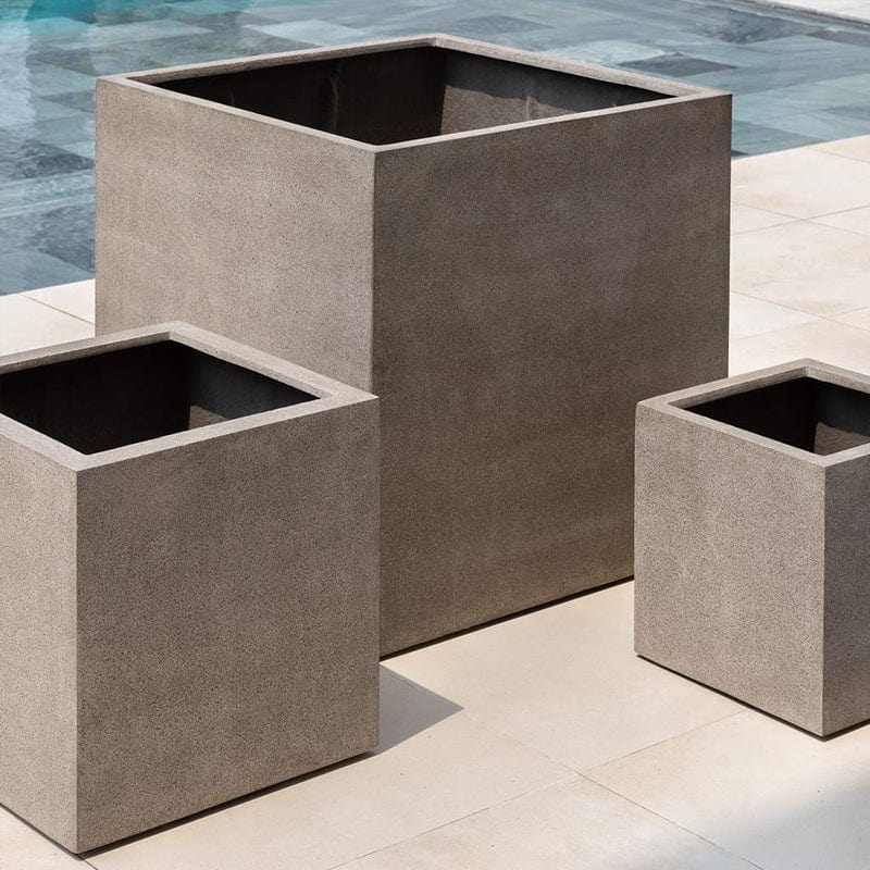 Farnley Cube Planter 2828 Stone Riverstone Premium Lite® - Outdoor Art Pros