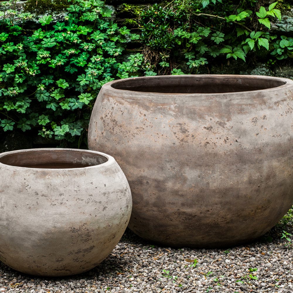 Paseo Bowl - Set of 2 in Antico Terra Cotta - Outdoor Art Pros