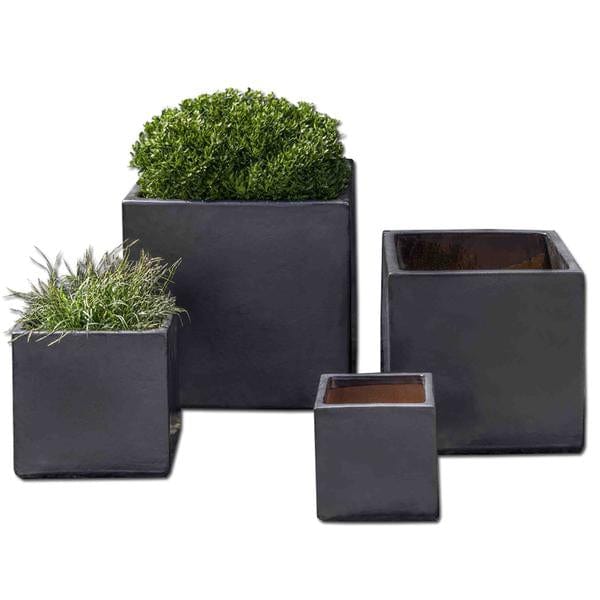 Hancock Planter Set of 4 in Metal Grey - Outdoor Art Pros