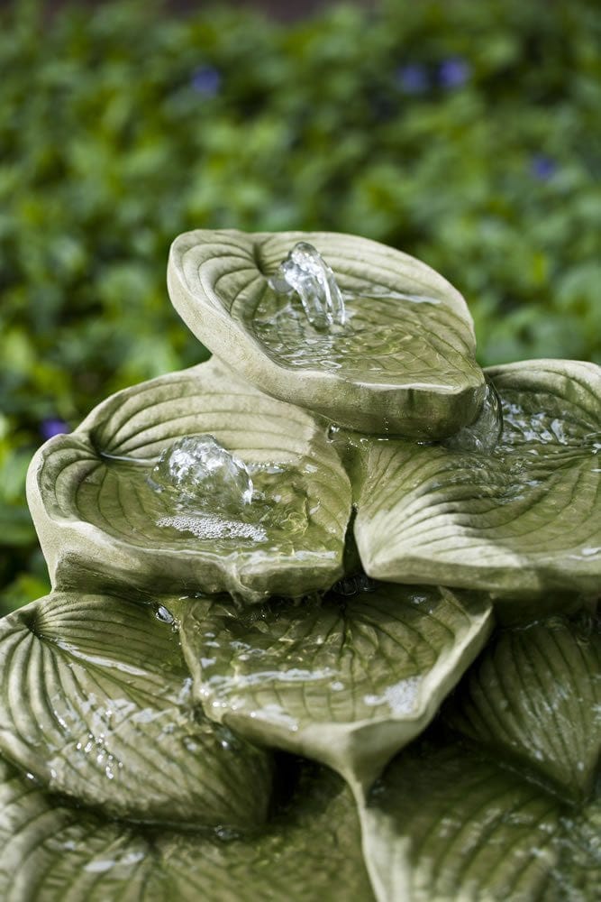Cascading Hosta Leaf Water Fountain - Outdoor Art Pros
