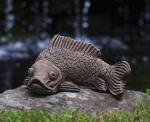 Large Koi Cast Stone Garden Statue - Outdoor Art Pros