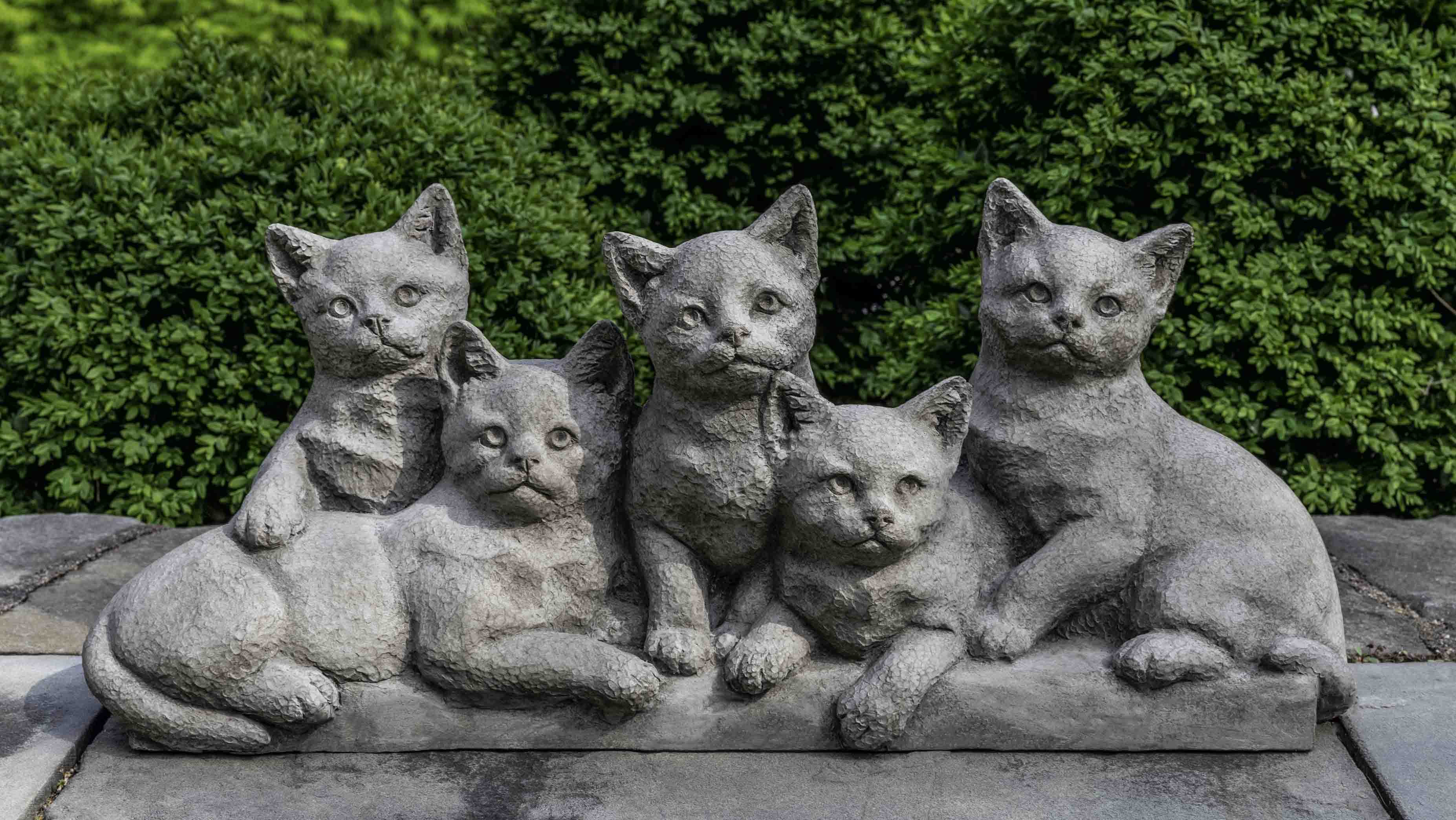 Quintuplets Cast Stone Garden Statue - Outdoor Art Pros