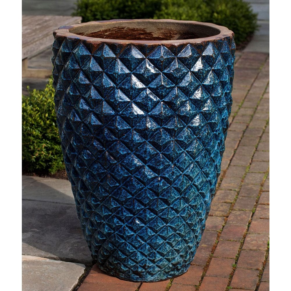 Facet Tall | Glazed Terra Cotta Planter