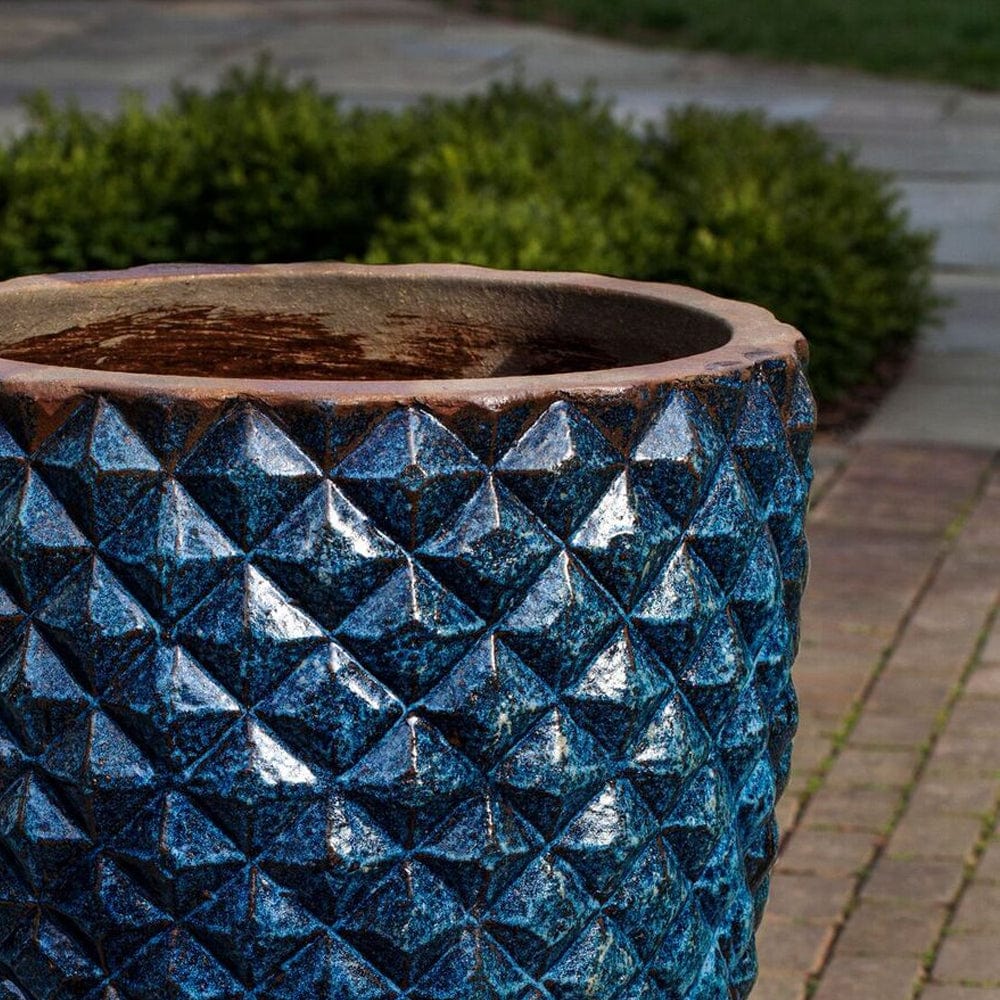 Facet Tall | Glazed Terra Cotta Planter